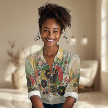 They Want Our Rhythm Not Our Blues Women Casual Shirt Afro Pride Music DT03