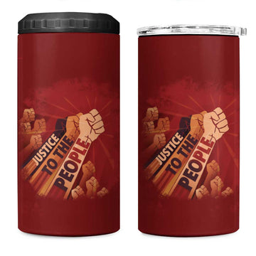 Justice To The People Africa 4 in 1 Can Cooler Tumbler Afro Raised Fist DT03