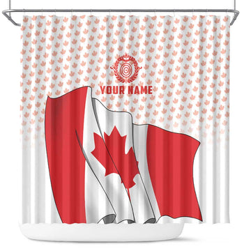Personalized Canada Archery Shower Curtain Maple Leaf Canadian Flag DT03