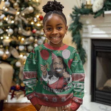 African Birthday Boy Jesus Kid Ugly Christmas Sweater Afro Christmas DT03