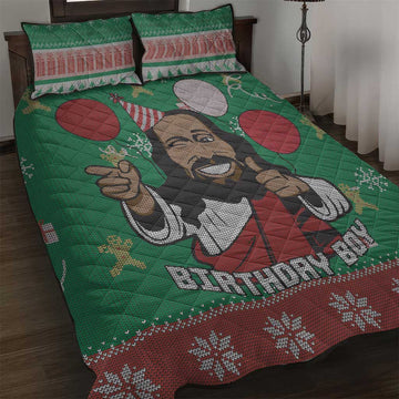 African Birthday Boy Jesus Quilt Bed Set Afro Christmas DT03