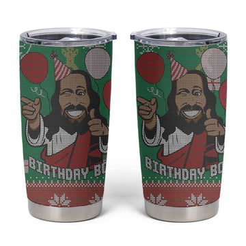 African Birthday Boy Jesus Tumbler Cup Afro Christmas DT03