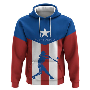Puerto Rican Baseball Hoodie Boricua Flag Sports DT03
