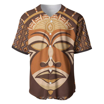 African Mask Printed Mudcloth Baseball Jersey Afro Bogolan DT03