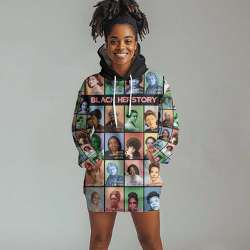 Afro Black Herstory Hoodie Dress African Women History DT03