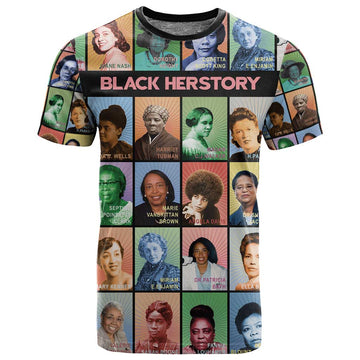 Afro Black Herstory T shirt African Women History DT03