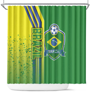 Brazil Football Shower Curtain Selecao Soccer - Road To Champion DT03