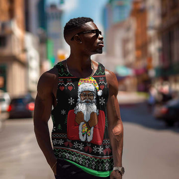 Santa Claus African Christmas Men Tank Top Traditional Costume DT03