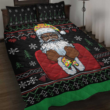 Santa Claus African Christmas Quilt Bed Set Traditional Costume DT03