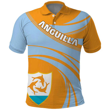 Anguilla Polo Shirt Coat Of Arms Cricket Style DT03
