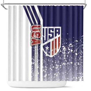 USA Soccer Shower Curtain The Stars and Stripes Football - Road To Champion DT03