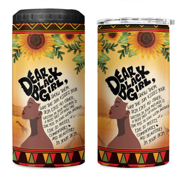Dear Black Girl 4 in 1 Can Cooler Tumbler African Pride Black Women DT04