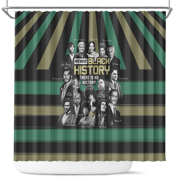 Without Black History There Is No History Shower Curtain African Hub DT04