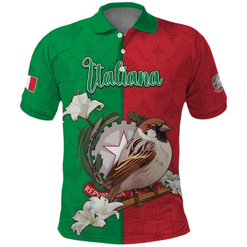 Personalized Italy Polo Shirt Sparrow With Symbol Italiana DT05