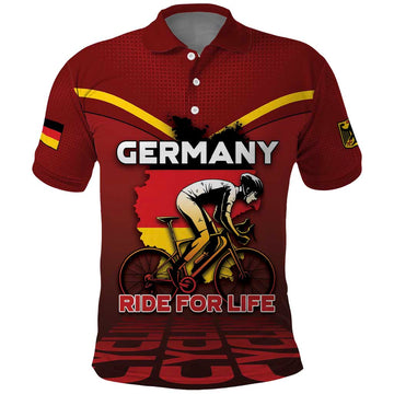 Personalized Germany Cycling Polo Shirt Ride For Life DT05