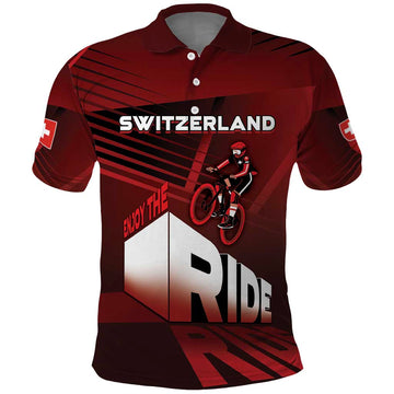 Personalized Switzerland Cycling Polo Shirt Sporty Style DT05