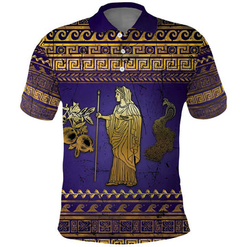 Hera Polo Shirt Goddess With Ancient Greek Pattern DT05