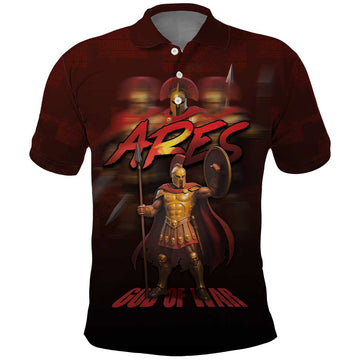 Ancient Greek Ares Polo Shirt God Of War And Courage DT05