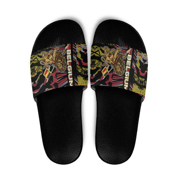 Belgium Slide Sandals Lion Holding Flag DT05