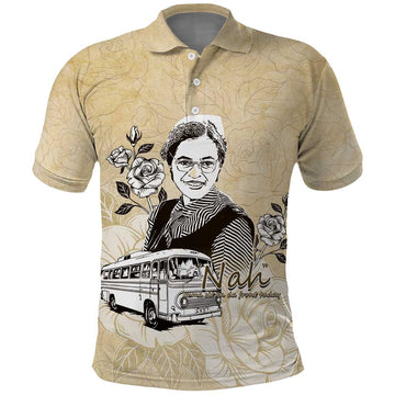 Nah Rosa Parks Polo Shirt Black Women History DT05