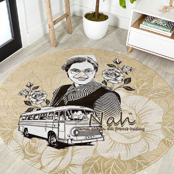 Nah Rosa Parks African Round Carpet Black Women History DT05