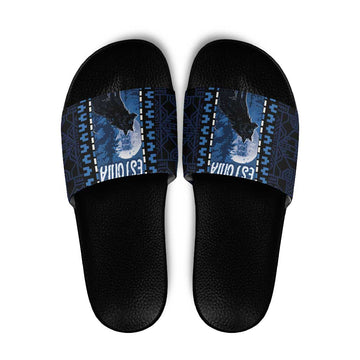 Estonia Slide Sandals Night Wolf With Pattern DT05