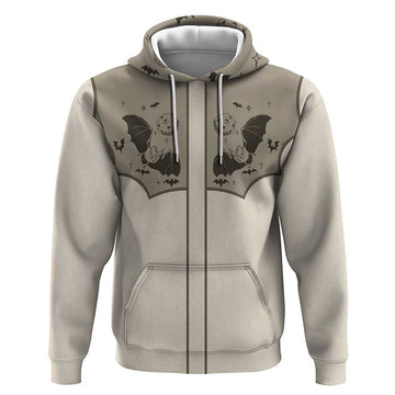 Western Gothic Yoke Hoodie Bat And Stars DT05