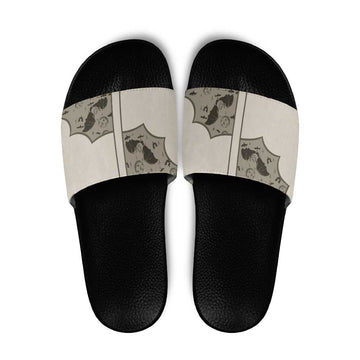 Western Gothic Yoke Slide Sandals Bat And Stars DT05