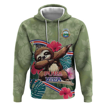 Costa Rica Hoodie Pura Vida Dabbing Sloth DT05