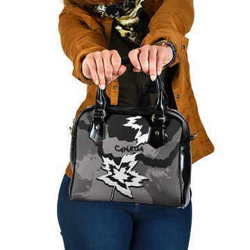 Canada Maple Leaf Shoulder Handbag Unique Style Black Version DT05