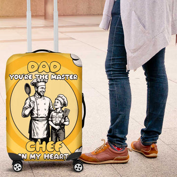Chef Fathers Day Luggage Cover Dad You're The Master Chef In My Heart DT05