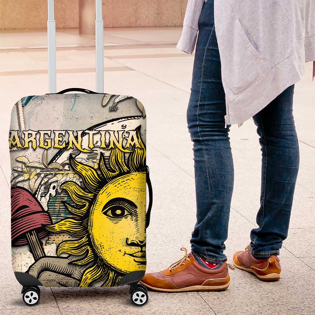 Argentina Luggage Cover Sol De Mayo Retro Style DT05