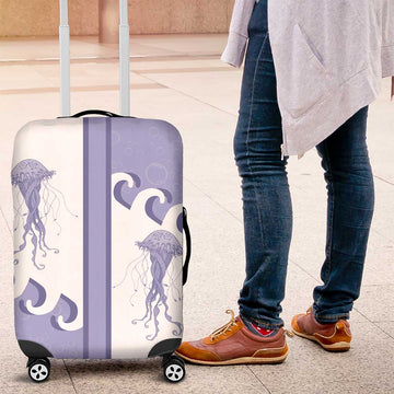 Western Yoke Luggage Cover Jellyfish And Water Bubbles Cowboy Style DT05