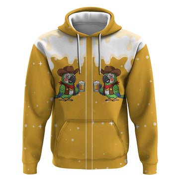 Western Yoke Hoodie Drunk Parrot Cowboy Style DT05