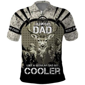 Deer Hunting Fathers Day Polo Shirt Best Dad Ever DT05