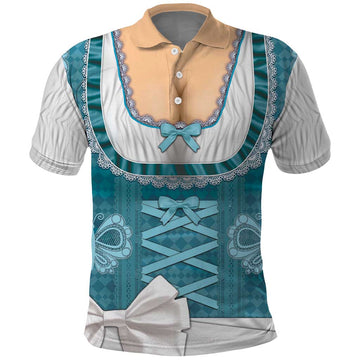 Oktoberfest Polo Shirt Dirndl Retro Style DT05
