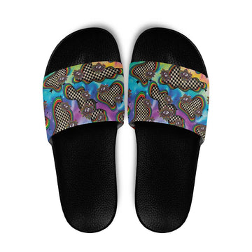 Hippie Slide Sandals Psychedelic Third Eye Art DT05
