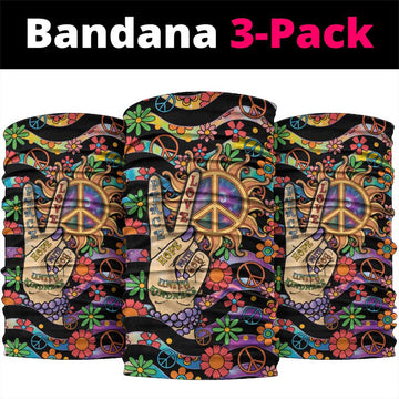 Hippie Neck Gaiter Hand Gesture V With Peace Symbol DT05