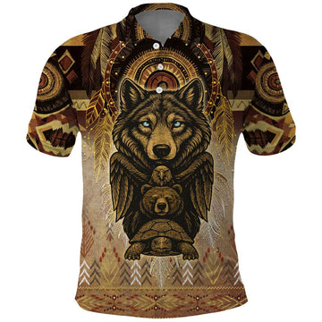 Native American Animal Spirit Polo Shirt DT05