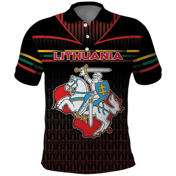 Personalized Lithuania Polo Shirt Knight In Armor With Map DT05