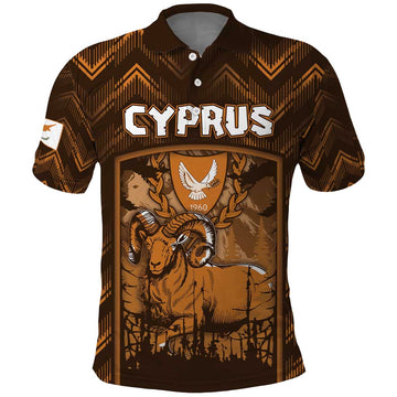 Personalized Cyprus Polo Shirt The Cypriot Mouflon With Coat Of Arms DT05