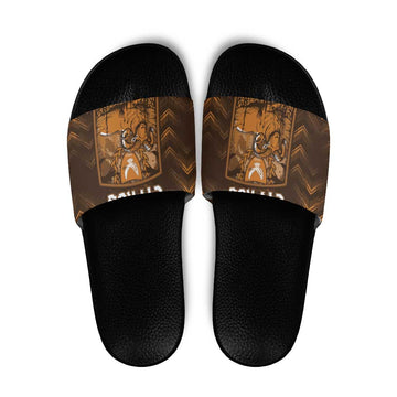 Cyprus Slide Sandals The Cypriot Mouflon With Coat Of Arms DT05