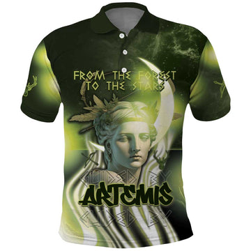 Ancient Greek Artemis Polo Shirt Goddess Of The Moon DT05