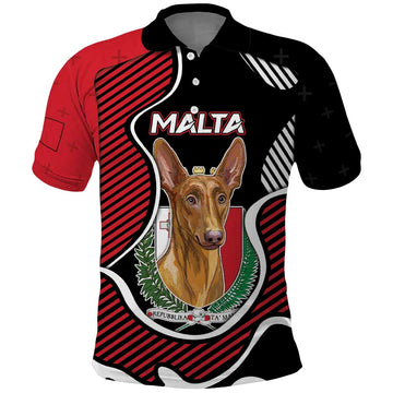 Personalized Malta Polo Shirt Pharaoh Hound In Coat Of Arms DT05