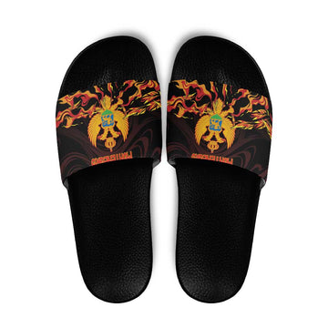 Montenegro Slide Sandals Coat Of Arms Fire Style DT05