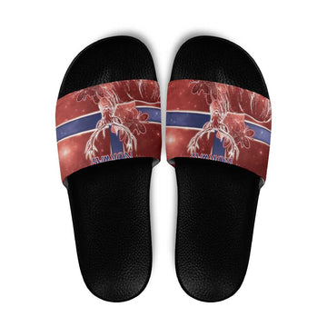 Norway Slide Sandals The Moose With Saxifrage Flowers Galaxy Style DT05