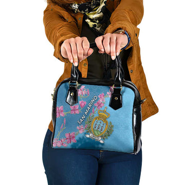 San Marino Shoulder Handbag The Cyclamen Cyprium With Coat Of Arms DT05