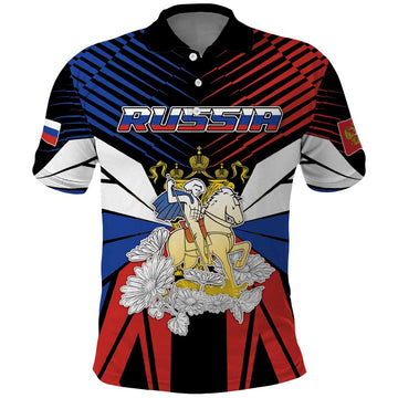 Personalized Russia Polo Shirt Symbol Saint George Slaying The Dragon DT05