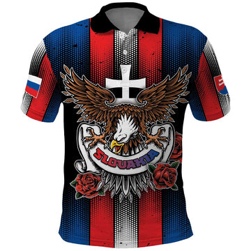 Personalized Slovakia Polo Shirt The Eagle Double Cross Symbol DT05