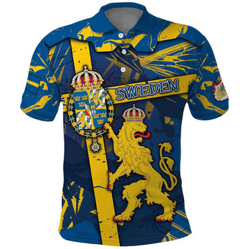 Personalized Sweden Polo Shirt Coat Of Arms Unique Style DT05